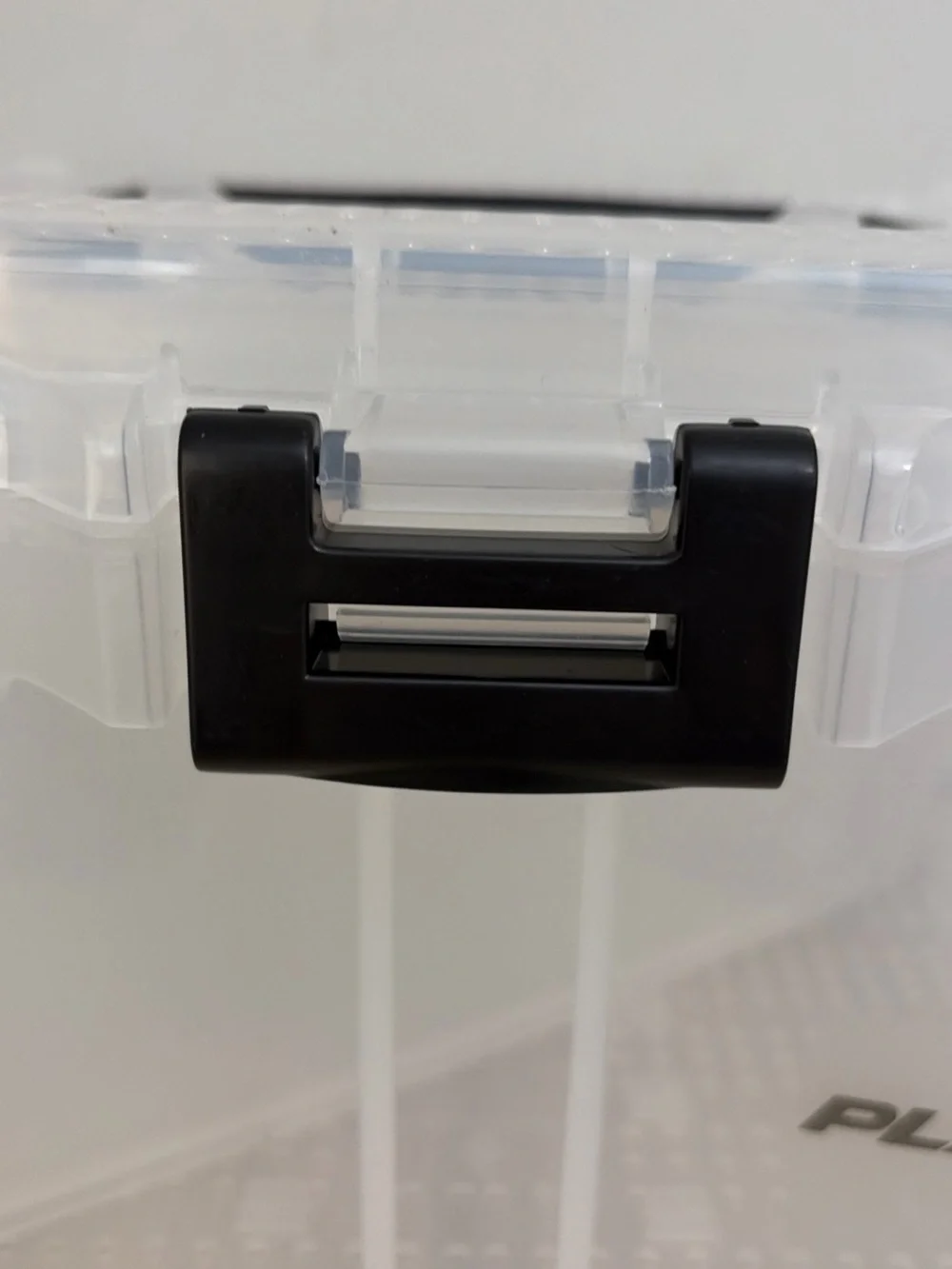 Plano Clear Plastic Storage Box with Black Latch ( 3 divisions)